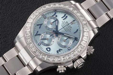 rolex daytona blue arabic dial.